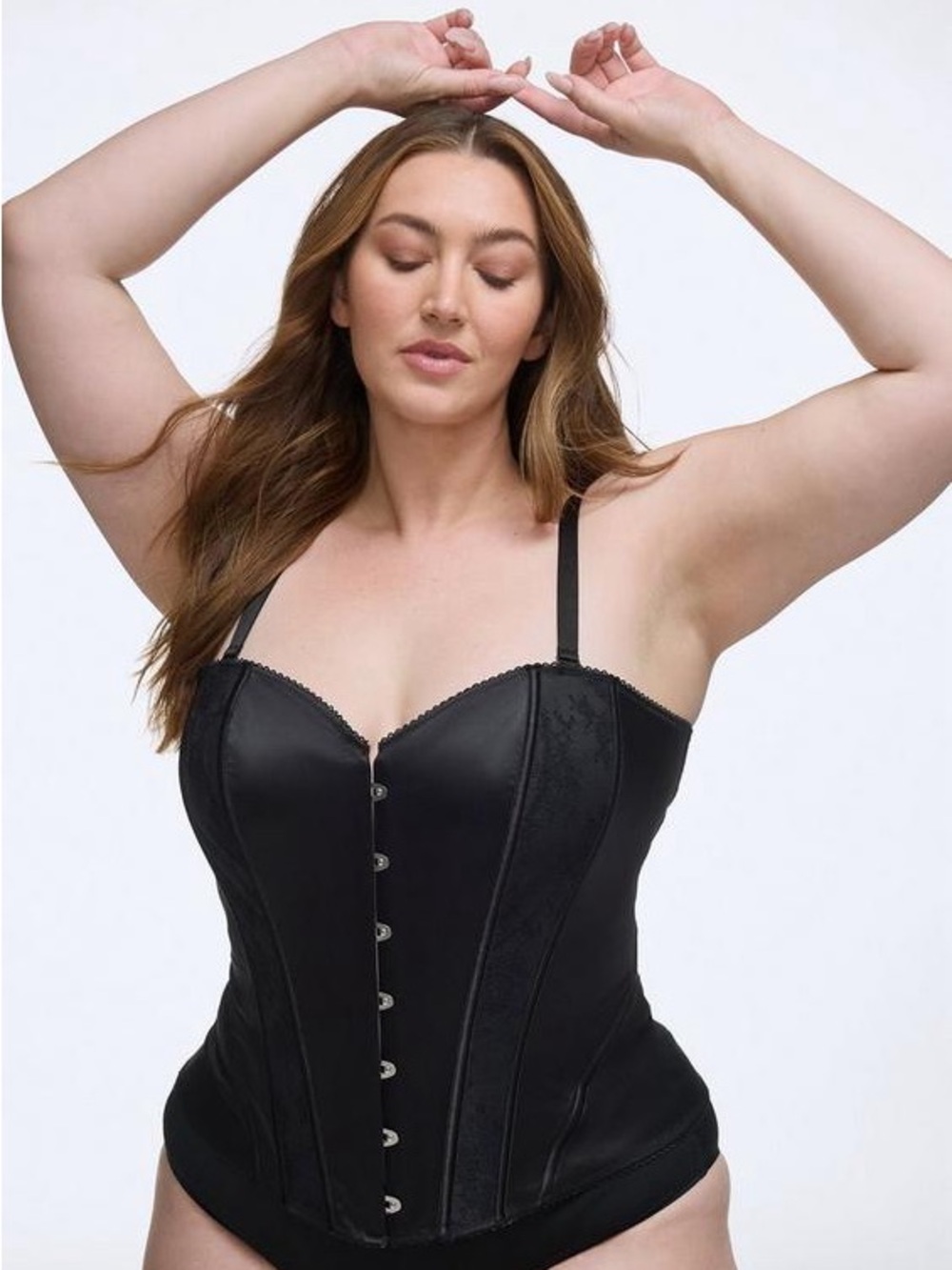 NEW Torrid Sexy Lingerie Satin Corset With Hook Front 2X Halloween Bustier Lace